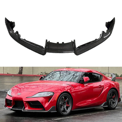 Dry Carbon Fiber AD Style Front Bumper Spilitter For Toyota Supra A90/A91 MKV