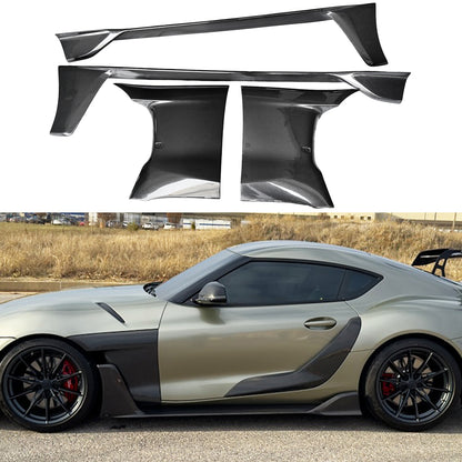 Wet Carbon Fiber Ad V2 Style Side Skirts And Fenders For GR Supra A90/A91