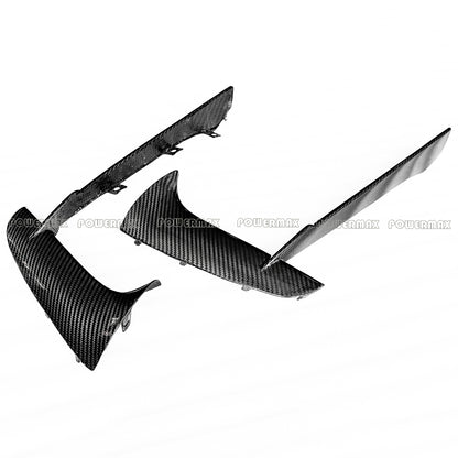 Dry Carbon Fiber OEM Style Front Bumper Grille Air Vent Inserts For Chevrolet Corvette C8 Stingray 2020+
