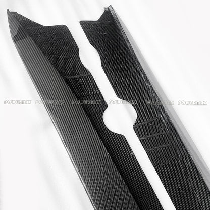 AD Style Dry Carbon Fiber Side Skirts Rocker Panel Extensions for 2020+ Chevrolet Corvette C8 Stingray Z51