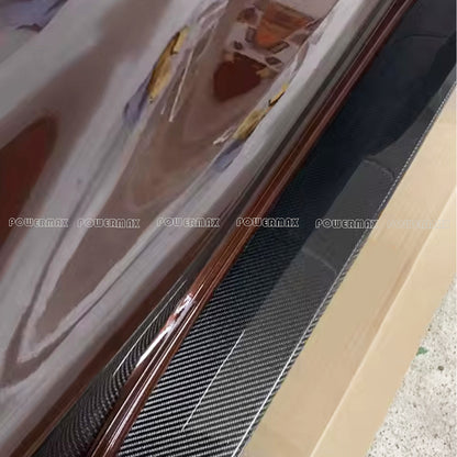AD Style Dry Carbon Fiber Side Skirts Rocker Panel Extensions for 2020+ Chevrolet Corvette C8 Stingray Z51