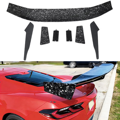 Forged Carbon Fiber ZR1 ZTK Style Rear High Wing Spoiler With Brackets For Chevrolet Corvette C8 2020+