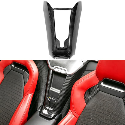 Dry Carbon Fiber Rear Waterfall Wireless Charging Panel Frame Trim for 2020+ Chevrolet Corvette C8 Stingray Z51 Z06 Coupe