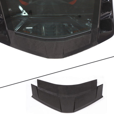 Dry Carbon Fiber Rear Vent Window Lower Trim Cover for 2020+ Chevrolet Corvette C8 Stingray Z51 Z06 Coupe