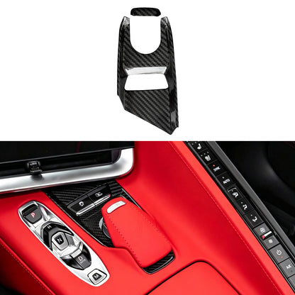 Dry Carbon Fiber Multimedia Screen Panel Trim Cover for 2020+ Chevrolet Corvette C8 Stingray Z51 Z06 Coupe Convertible
