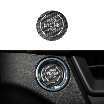 Carbon Fiber Engine Start Stop Button Cover Trim for 2020+ Chevrolet Corvette C8 Stingray Z51 Z06 Coupe Convertible