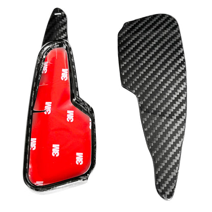 Dry Carbon Fiber Steering Wheel Paddle Shifter Extensions for 2020+ Chevrolet Corvette C8 Stingray Z51 Z06 (Pair)