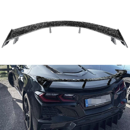 Forged Dry Carbon Fiber Z51 Style Rear High Wing Spoiler For Chevrolet Corvette C8 Stingray 2020+
