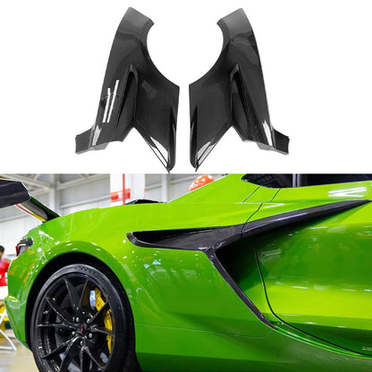 DRY Carbon Fiber Rear Quarter Panels for 20-Up Corvette C8 Z06 ZR1 Style Rear Side Fenders