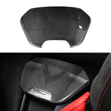 Dry Carbon Fiber Rear Center Speaker Cover Trim for 2020+ Chevrolet Corvette C8 Stingray Z51 Z06 Coupe