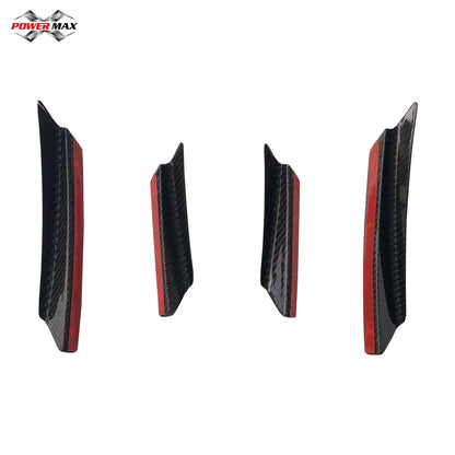 Dry Carbon Fiber Front Bumper Canards Dive Planes For Chevrolet Corvette C8 Stingray 2020+ (4-Piece Set)