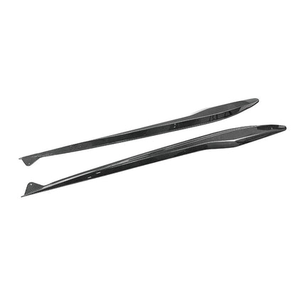 DRY CARBON FIBER Side Skirts For 23-Up Corvette C8 Z06 Factory Panel Extensions