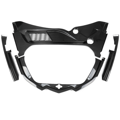 Dry Carbon Fiber Front Trunk Frunk Cover Trim Replacement for 2020+ Chevrolet Corvette C8 Stingray Z51 Z06 Coupe Convertible