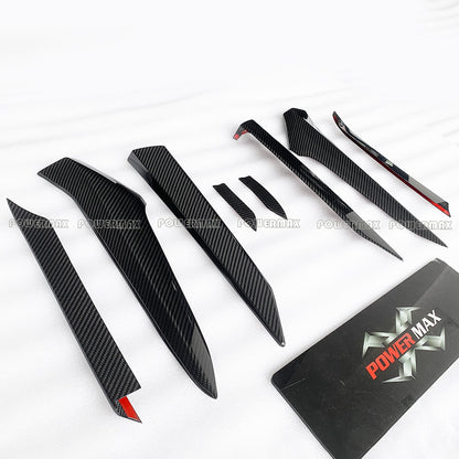 Dry Carbon Fiber Stick-On Side Door Handle Covers Trim For Chevrolet Corvette C8 Z06