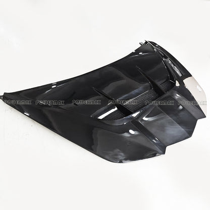 ZR1 Style Glossy Black Painted FRP Fiberglass Front Engine Hood Bonnet For Chevrolet Corvette C8 Stingray Z06 E-Ray
