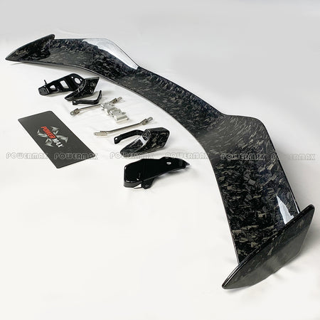 Dry Forged Carbon Fiber Z07 Style Rear Wing Spoiler With Factory Brackets For Chevrolet Corvette C8 Z06 2020+
