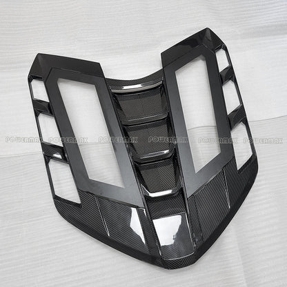 ZR1 Style Dry Carbon Fiber Rear Window Cover Louver Trim for 2020+ Chevrolet Corvette C8 Stingray Z51 Z06 Coupe