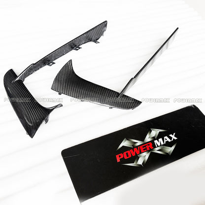 Dry Carbon Fiber OEM Style Front Bumper Grille Air Vent Inserts For Chevrolet Corvette C8 Stingray 2020+