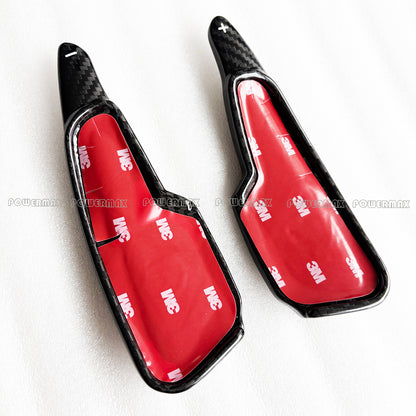 Dry Carbon Fiber Steering Wheel Paddle Shifter Extensions for 2020+ Chevrolet Corvette C8 Stingray Z51 Z06 (Pair)