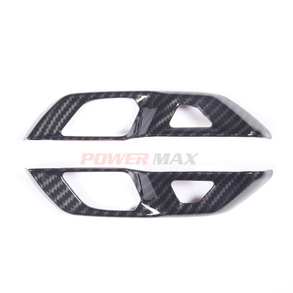 Dry Carbon Fiber Door Lock Switch Button Cover Trims for 2020+ Chevrolet Corvette C8 Stingray Z51 Z06 Coupe (Pair)