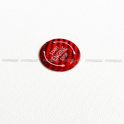 Carbon Fiber Engine Start Stop Button Cover Trim for 2020+ Chevrolet Corvette C8 Stingray Z51 Z06 Coupe Convertible