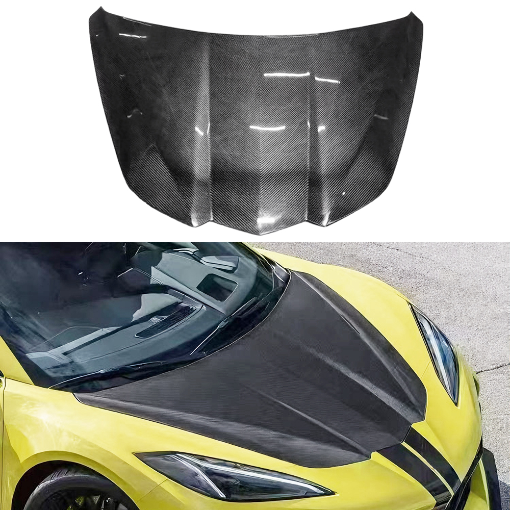 New Carbon Fiber Oem Style Front Engine Hood Bonnet for C8 Corvette Stingray C8 E-ray Z06 Convertible 2019+