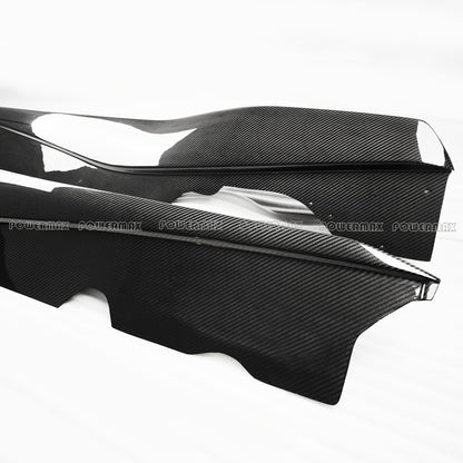 PM Style Carbon Fiber Side Skirts Rocker Panel Extensions For Chevrolet Corvette C8 2020+
