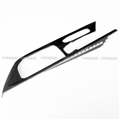 Dry Carbon Fiber Center Console Panel Trim Cover for 2020+ Chevrolet Corvette C8 Stingray Z51 Z06 Coupe Convertible