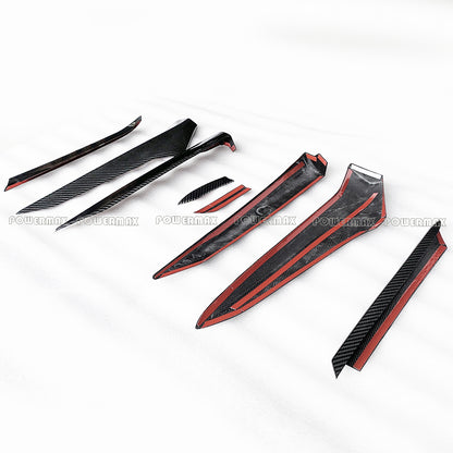 Dry Carbon Fiber Stick-On Side Door Handle Covers Trim For Chevrolet Corvette C8 Z06