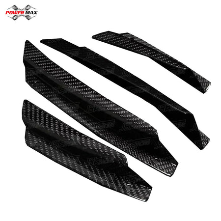 Dry Carbon Fiber Front Bumper Canards Dive Planes For Chevrolet Corvette C8 Stingray 2020+ (4-Piece Set)