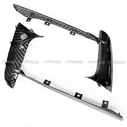 Dry Carbon Fiber OEM Style Front Bumper Grille Air Vent Inserts For Chevrolet Corvette C8 Stingray 2020+