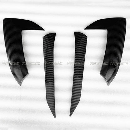Dry Carbon Fiber Side Fender Vent Door Handle Boomerang Covers For Chevrolet Corvette C8 Stingray 2020+