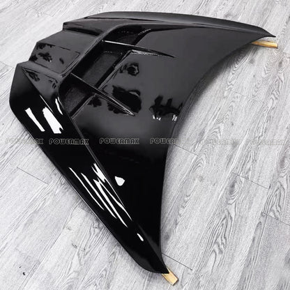 ZR1 Style Glossy Black Painted FRP Fiberglass Front Engine Hood Bonnet For Chevrolet Corvette C8 Stingray Z06 E-Ray