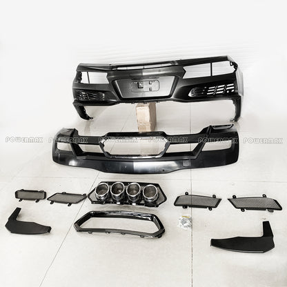 Z06 Style Front and Rear Bumper Full Body Kit Conversion For Chevrolet Corvette C8 Stingray Z51 2020+ (PP Material)