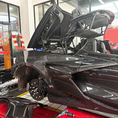 DRY Carbon Fiber Rear Quarter Panels for 20-Up Corvette C8 Z06 ZR1 Style Rear Side Fenders