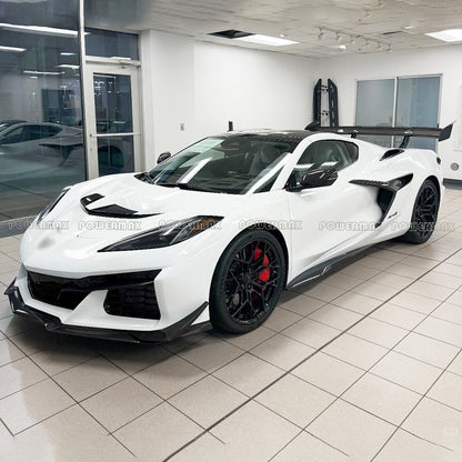 For 2020+ Chevrolet Corvette C8 Z06 E-Ray ZR1 ZR1 Style Dry Carbon Fiber Front Engine Hood Bonnet