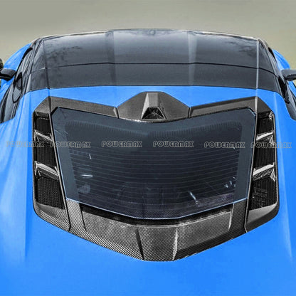 Dry Carbon Fiber Roof Camera Cover Trim for 2020+ Chevrolet Corvette C8 Stingray Z51 Z06 Coupe (2LT 3LT)