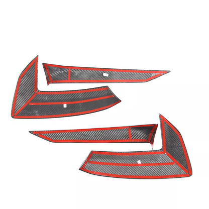 Dry Forged Carbon Fiber Side Fender Vent Door Handle Boomerang Covers For Chevrolet Corvette C8 Stingray 2020+