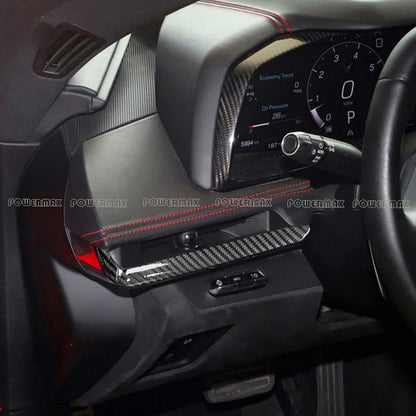 Dry Carbon Fiber Dashboard Accent Trim Strip Cover for 2020+ Chevrolet Corvette C8 Stingray Z51 Z06 Coupe Convertible