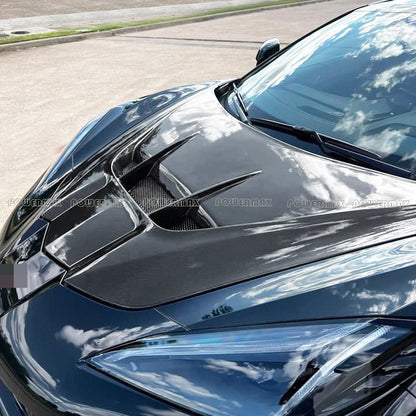 ZR1 Style Unpainted FRP Fiberglass Front Engine Hood Bonnet For Chevrolet Corvette C8 Stingray Z06 E-Ray