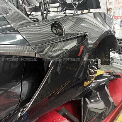 DRY Carbon Fiber Rear Quarter Panels for 20-Up Corvette C8 Z06 ZR1 Style Rear Side Fenders