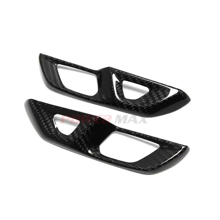 Dry Carbon Fiber Door Lock Switch Button Cover Trims for 2020+ Chevrolet Corvette C8 Stingray Z51 Z06 Coupe (Pair)