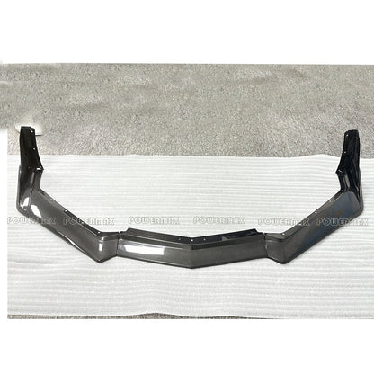 7-Piece ZR1 ZTK Style Carbon Fiber Front Bumper Lip Splitter Kit For Chevrolet Corvette C8 Stingray 2020+