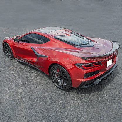 Dry Carbon Fiber Stick-On Side Door Handle Covers Trim For Chevrolet Corvette C8 Z06