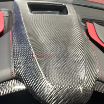 Dry Carbon Fiber Center Console Gear Shift Panel Cover Trim for 2020+ Chevrolet Corvette C8 Stingray Z51 Z06 Coupe Convertible