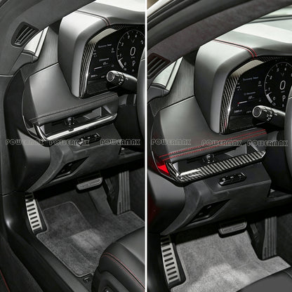 Dry Carbon Fiber Dashboard Accent Trim Strip Cover for 2020+ Chevrolet Corvette C8 Stingray Z51 Z06 Coupe Convertible