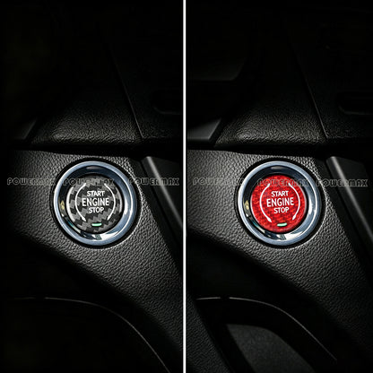 Carbon Fiber Engine Start Stop Button Cover Trim for 2020+ Chevrolet Corvette C8 Stingray Z51 Z06 Coupe Convertible