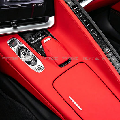 Dry Carbon Fiber Multimedia Screen Panel Trim Cover for 2020+ Chevrolet Corvette C8 Stingray Z51 Z06 Coupe Convertible