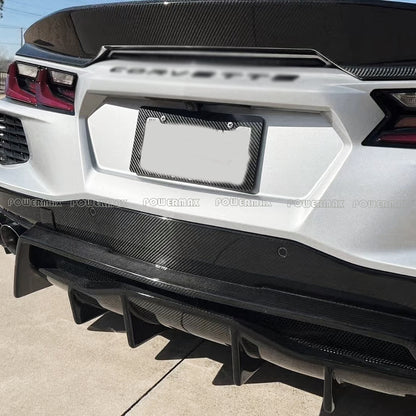 Carbon Fiber A Style Rear Diffuser Bumper Lip For Chevrolet Corvette C8 Stingray 2020+