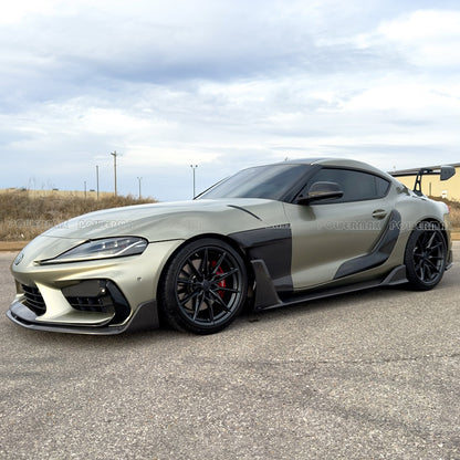 Wet Carbon Fiber Ad V2 Style Side Skirts And Fenders For GR Supra A90/A91